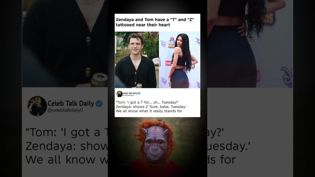 Zendaya & Tom’s Secret T & Z Tattoos Near Their Hearts 🥹❤️