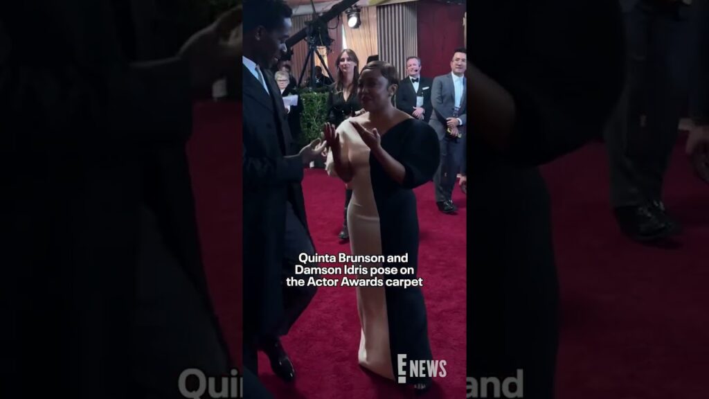 Quinta Brunson and Damson Idris hang out on the #ActorAwards carpet.