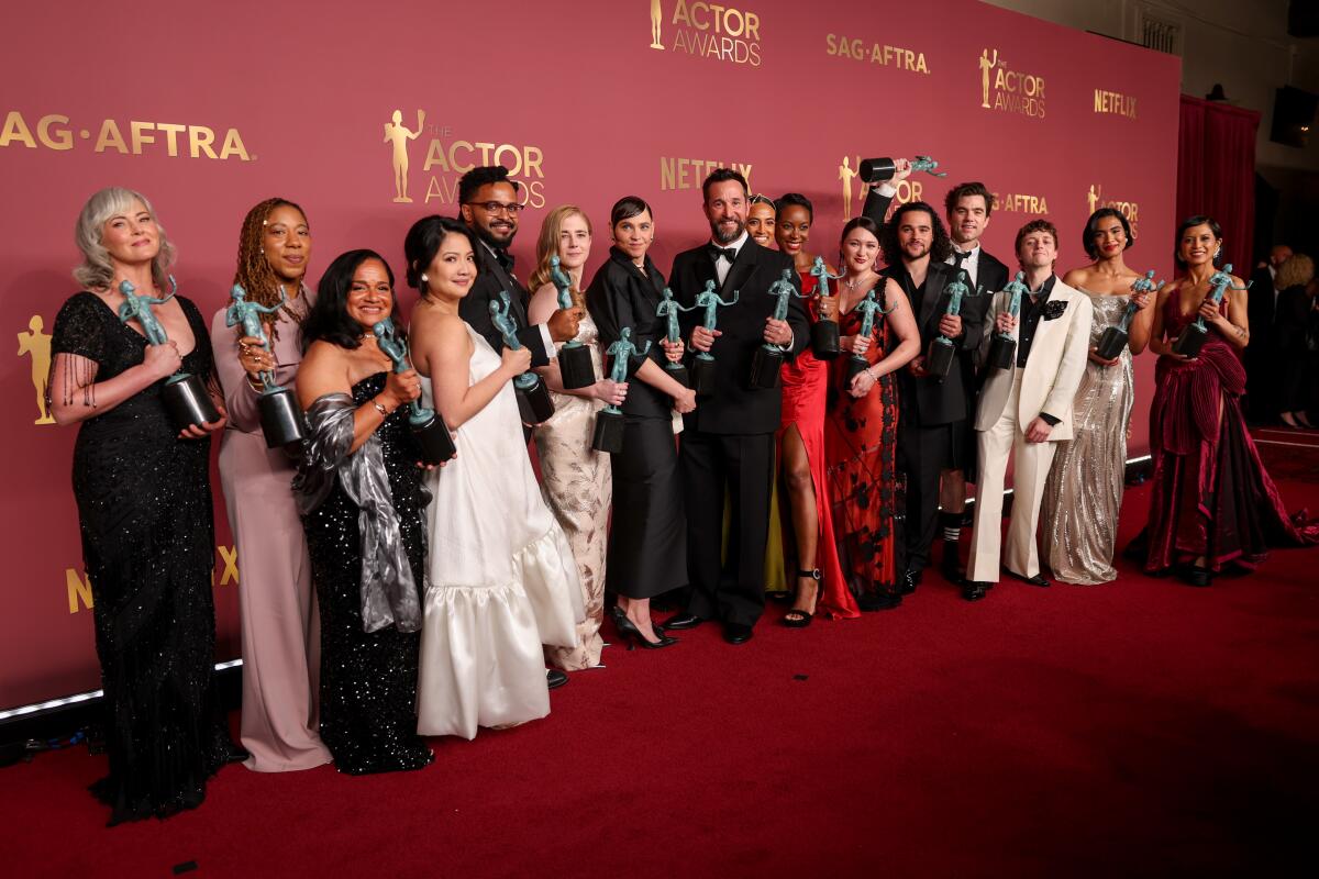 The cast of "The Pitt" won the Actor Award for performance by an ensemble in a drama series.