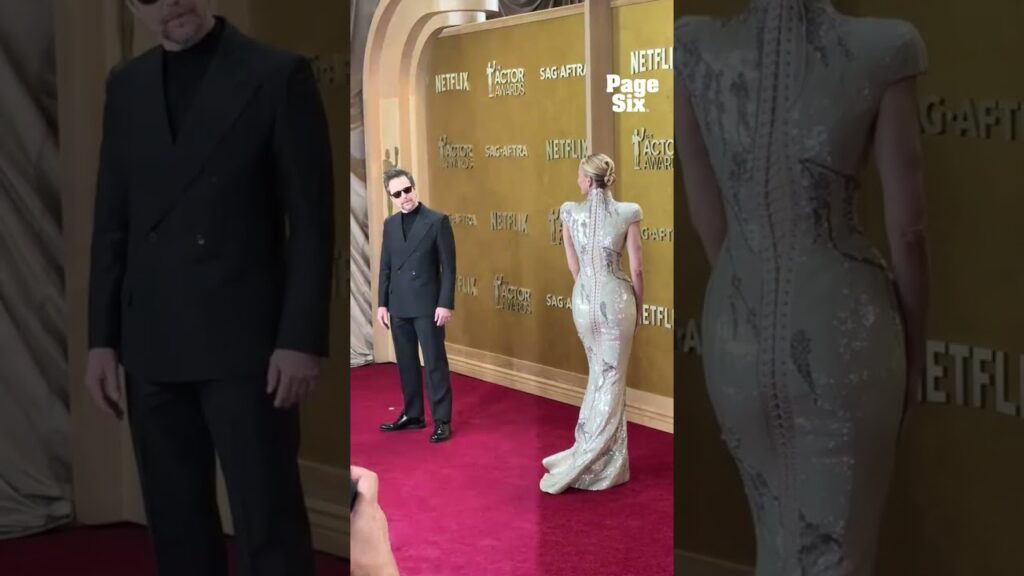 Sam Rockwell and Leslie Bibb were the ultimate duo on the Actor Awards red carpet in LA #shorts