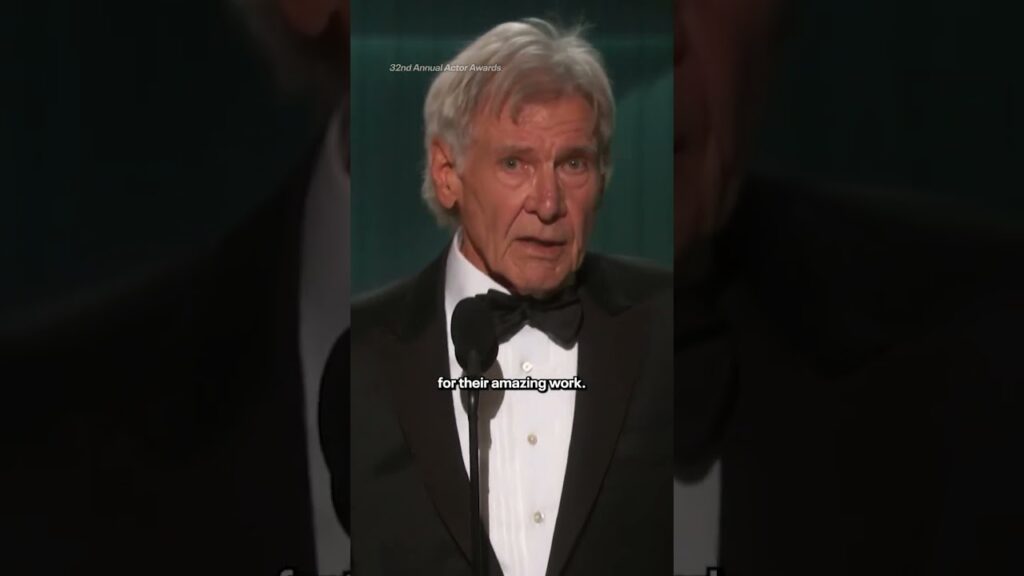 Woody Harrelson presents Harrison Ford at the #ActorAwards (🎥: 32nd Annual Actor Awards)