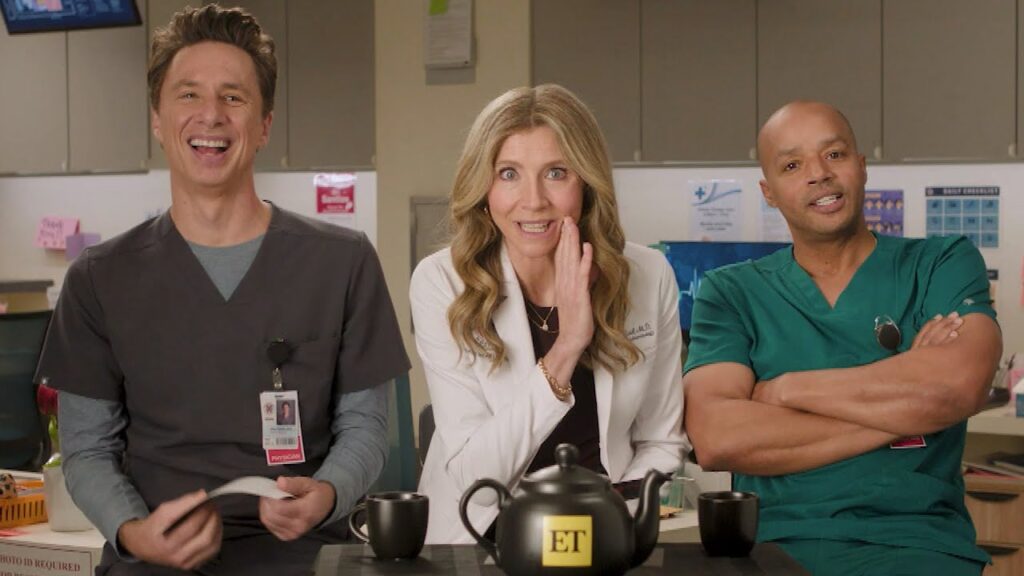 Scrubs: Zach Braff, Sarah Chalke and Donald Faison Reveal Revival Secrets | Spilling the E-Tea Scrubs: Zach Braff, Sarah Chalke and Donald Faison Reveal Revival Secrets | Spilling the E-Tea
