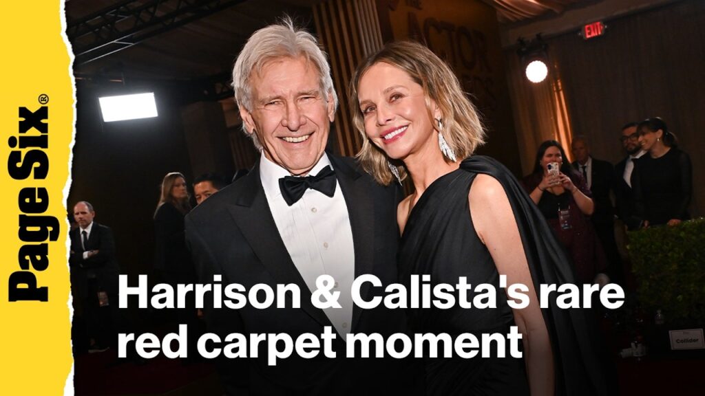 Harrison Ford and wife Calista Flockhart share rare red carpet moment at SAG Actor Awards 2026