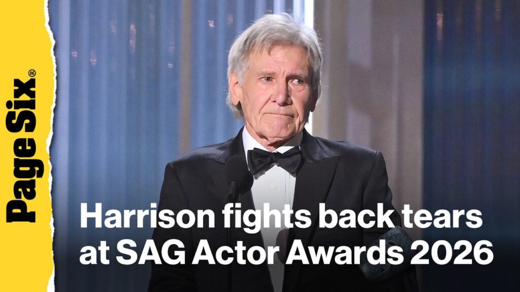 Harrison Ford fights back tears delivering heartfelt speech at 2026 Actor Awards