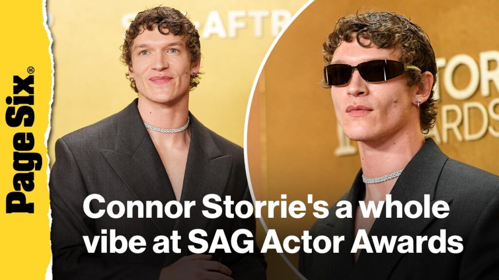 Connor Storrie's a whole vibe at the SAG Actor Awards 2026 hours after 'SNL' debut
