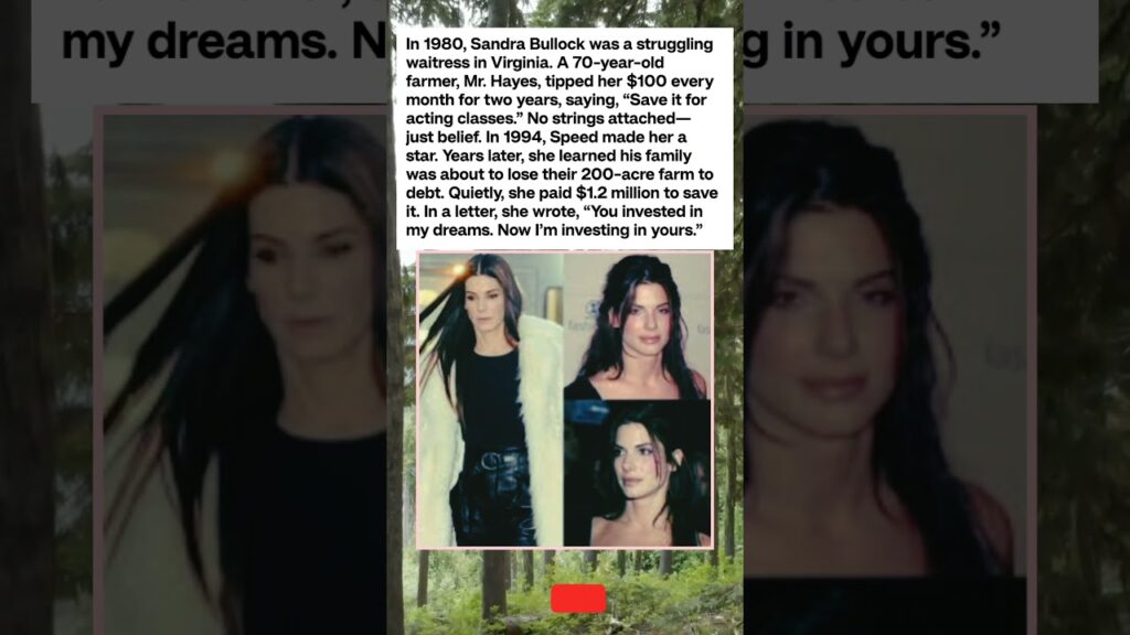 From $100 Tips to $1.2 Million: Sandra Bullock’s Incredible Full-Circle Kindness#shorts #usa