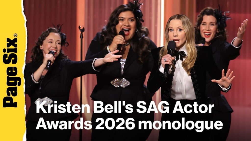 Kristen Bell sings her SAG Actor Awards 2026 monologue & touching Michael J. Fox “I’m An Actor” bit Kristen Bell sings her SAG Actor Awards 2026 monologue & touching Michael J. Fox “I’m An Actor” bit