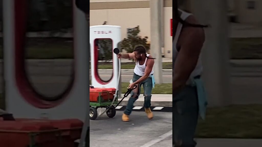 Clip From "Siphoning Electricity from Peoples' Teslas Prank" on RealPranks.com