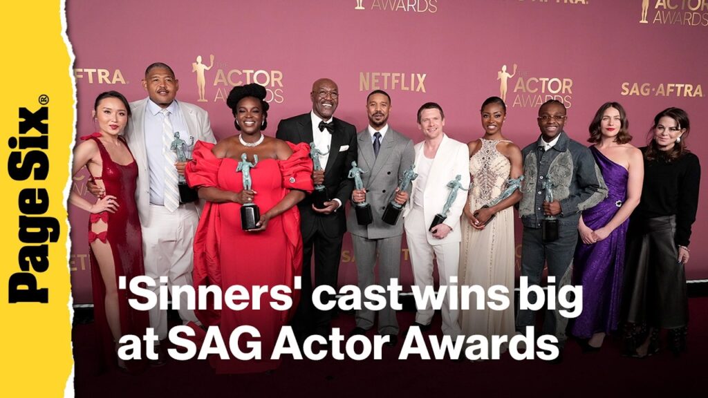 'Sinners' cast takes top prize at SAG Actor Awards 2026