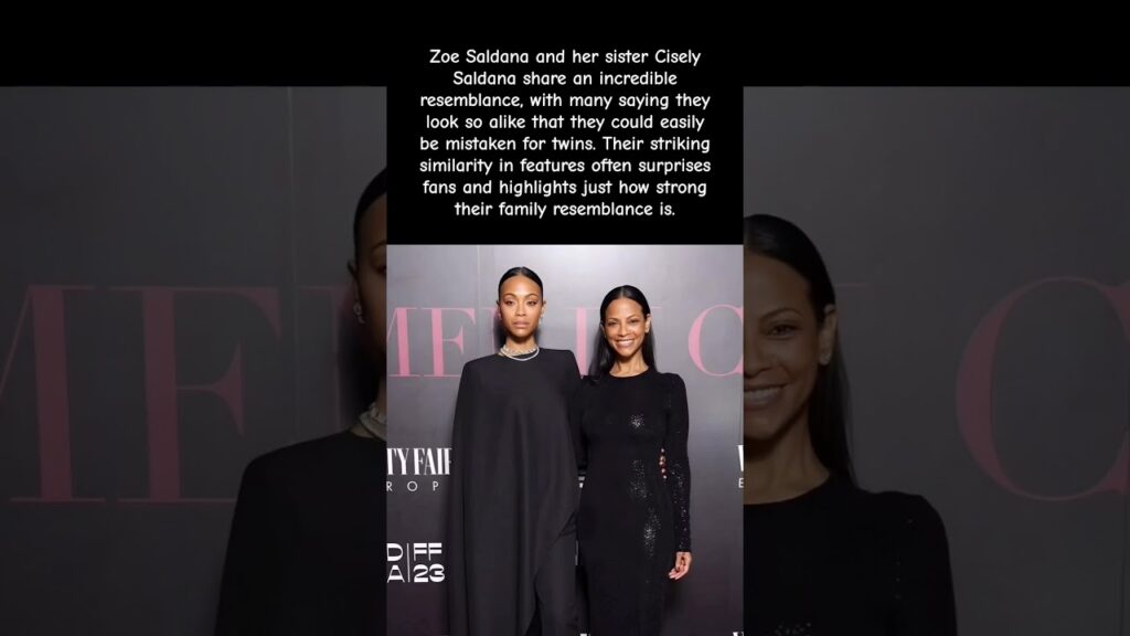 Zoe Saldana and Her Sister Looks IDENTICAL! #zoesaldana #shorts #sister