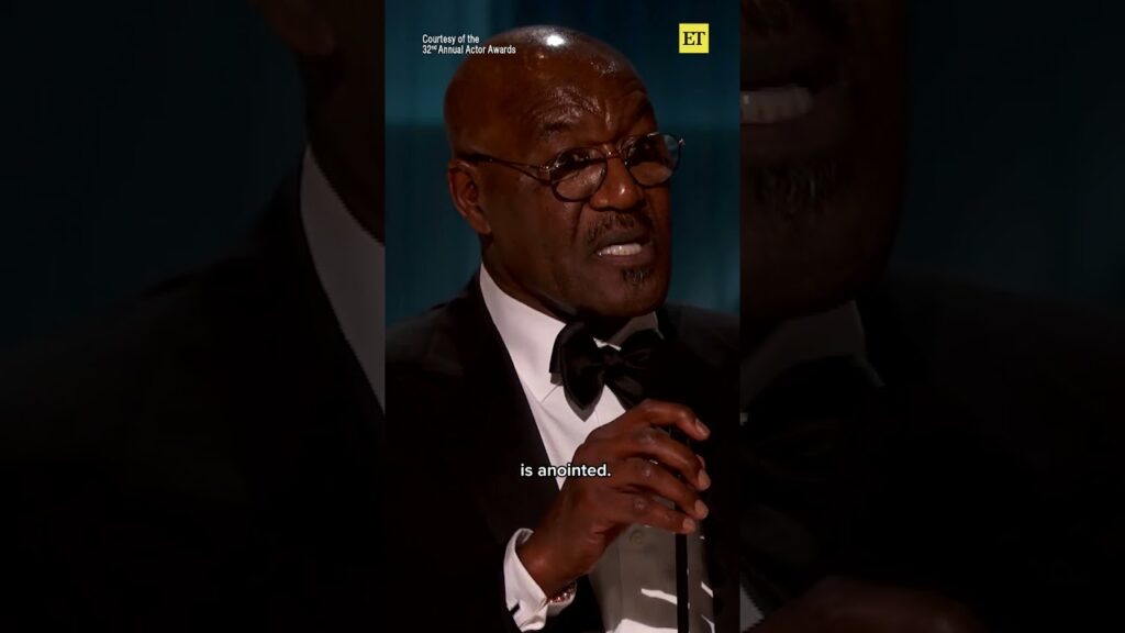 Delroy Lindo gave an emotional speech as the #sinners cast won at the #ActorAwards.