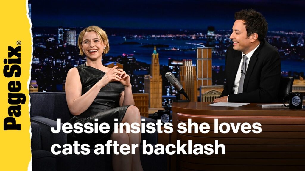 Jessie Buckley insists she's a 'lover of cats' after receiving backlash over viral interview