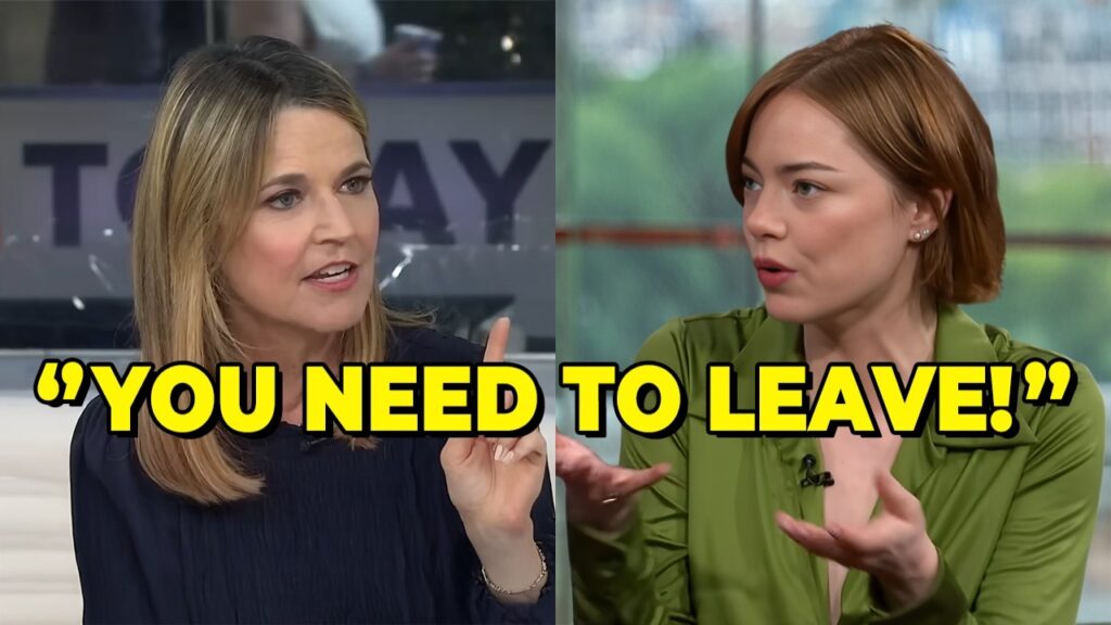 Emma Stone Kicked Off Today Show After Fiery Exchange With Savannah Guthrie Emma Stone Kicked Off Today Show After Fiery Exchange With Savannah Guthrie