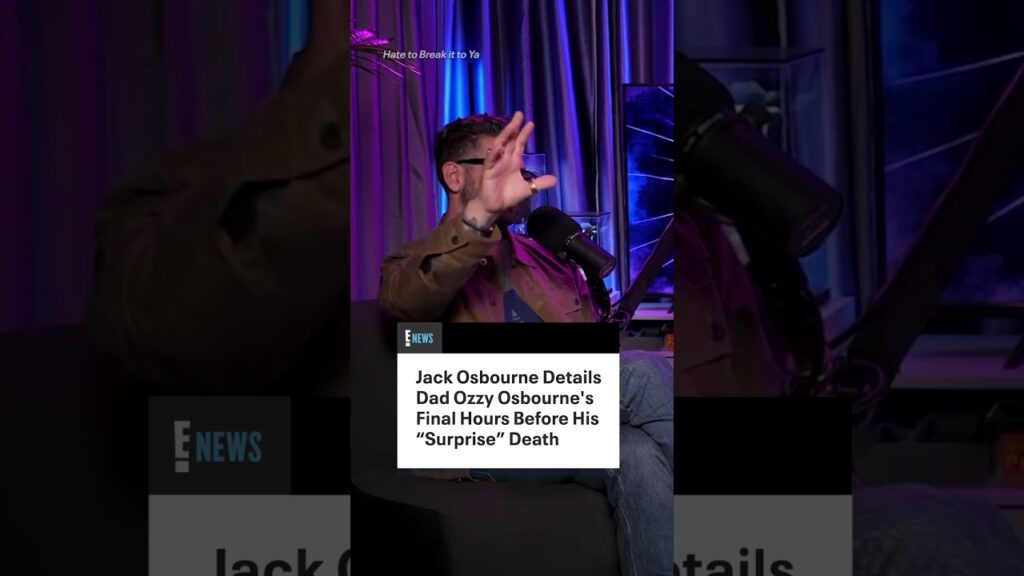 Jack Osbourne is looking back at Ozzy Osbourne's final days. (🎥: Hate to Break it to Ya)