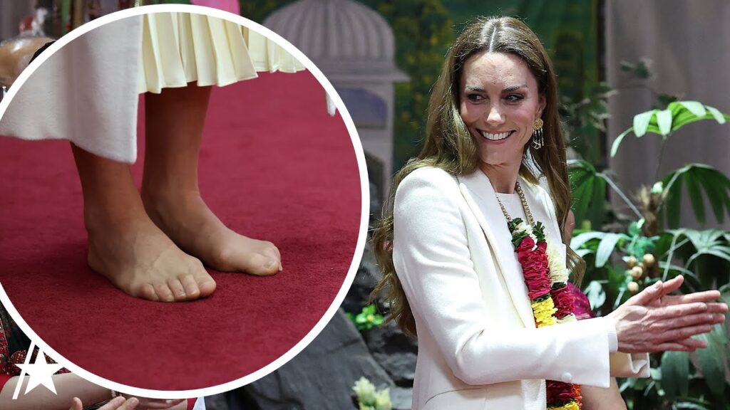 Kate Middleton BAREFOOT & DANCING During Visit To Hindu Temple