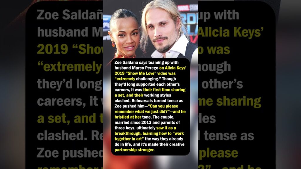 Zoe Saldaña Says Working With Husband Was “Extremely Challenging”