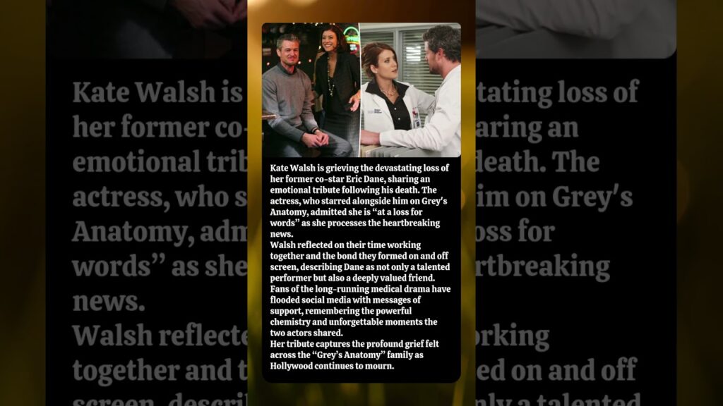 Heartbroken Kate Walsh Mourns ‘Grey’s Anatomy’ Co-Star Eric Dane: “At a Loss for Words”