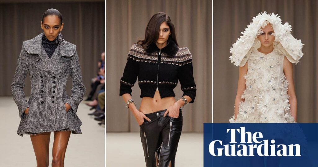 McQueen meets difficult moment with fatalistic glamour at Paris show | Paris fashion week McQueen meets difficult moment with fatalistic glamour at Paris show | Paris fashion week