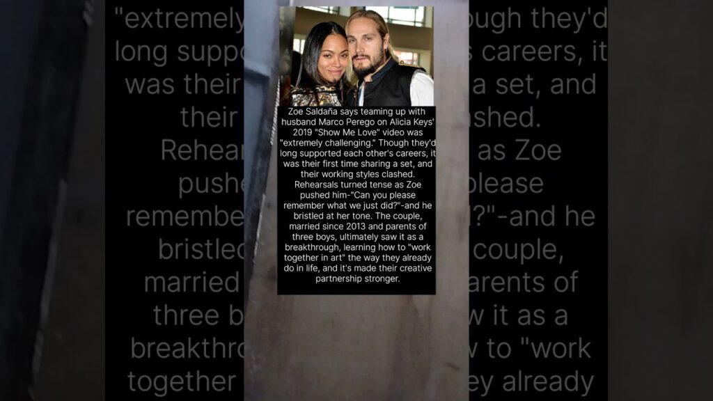 Zoe Saldana & Marco Perego's first creative collaboration was "extremely challenging"#ytshorts