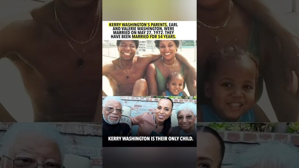 KERRY WASHINGTON'S PARENTS MARRIED 54 YEARS — REAL LOVE STILL EXISTS! ❤️👑 #KerryWashington #shorts