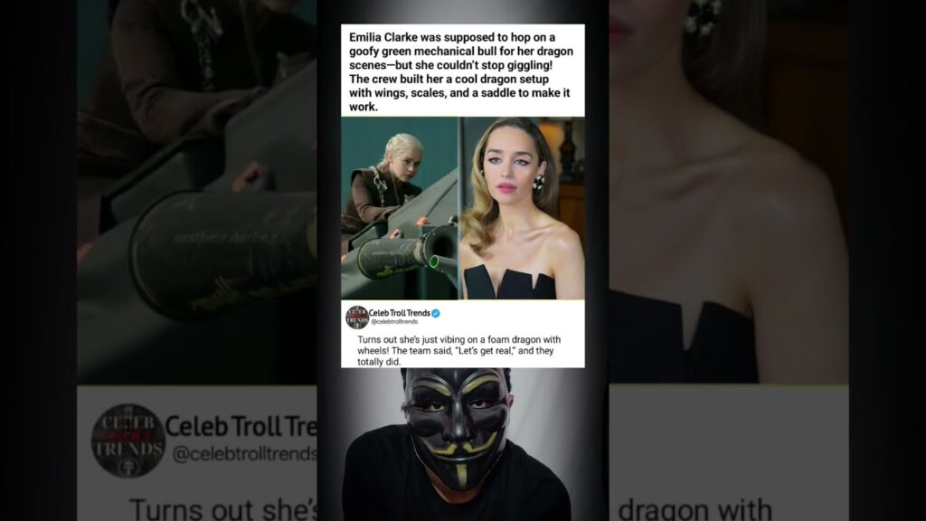 Emilia Clarke Couldn't Stop Laughing on GoT Dragon Mechanical Bull 😂