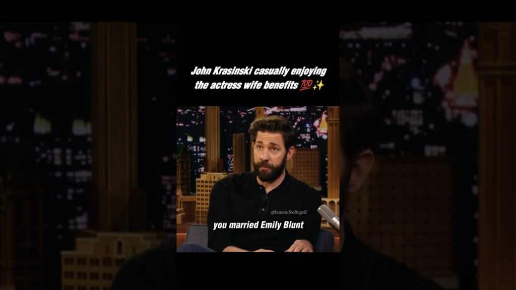 John Krasinski enjoying actress wife benefits #jimmyfallon #johnkrasinski #edit #shorts