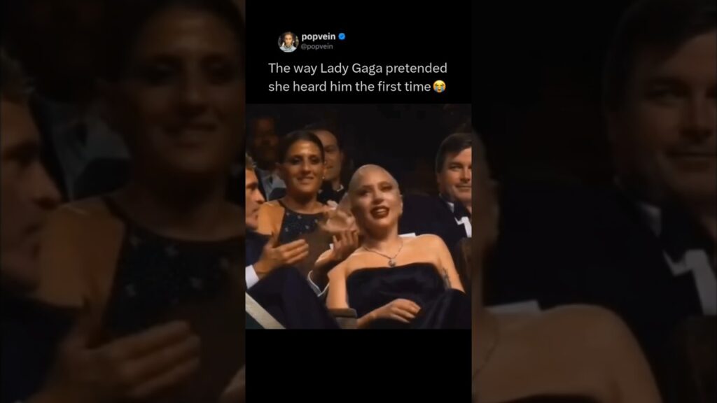 The way Lady Gaga pretended she heard him the first time ๐ญ The way Lady Gaga pretended she heard him the first time ๐ญ
