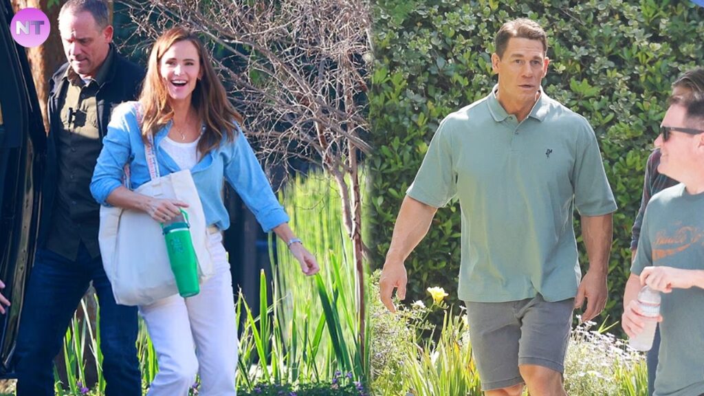 Jennifer Garner was very busy with John Cena on the set of her new movie One Attempt Remaining today