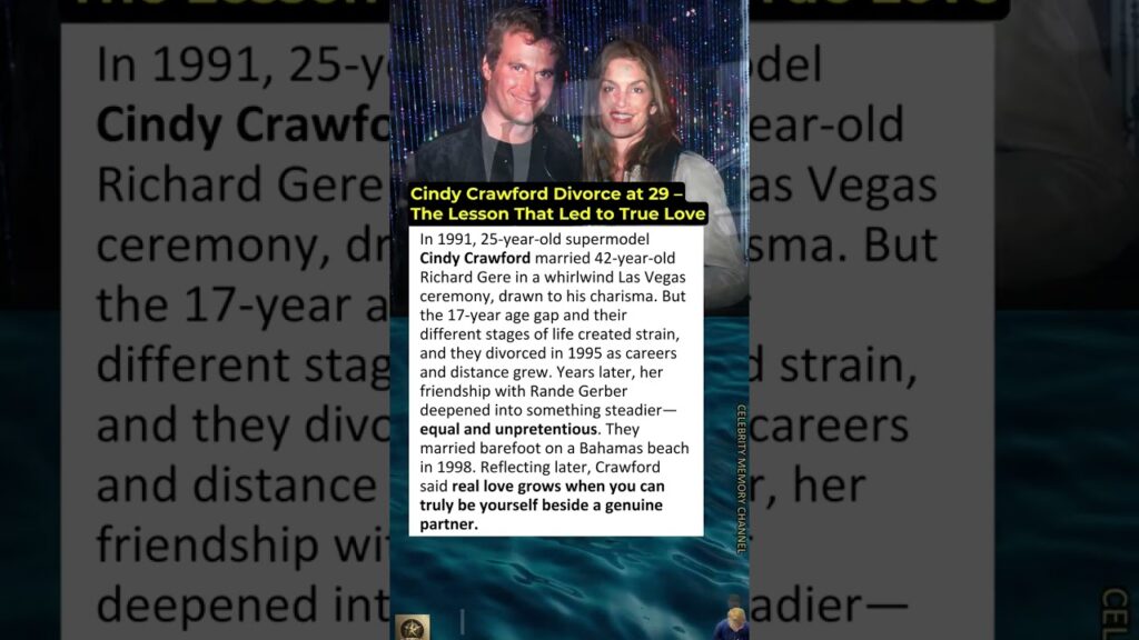 Cindy Crawford Divorce at 29 – The Lesson That Led to True Love