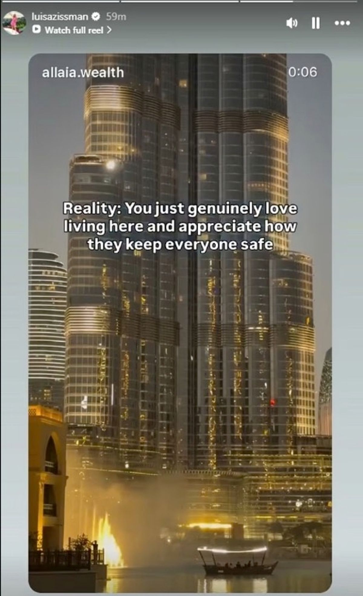 Luisa reshared a post hitting out at claims she's being paid by the UAE government