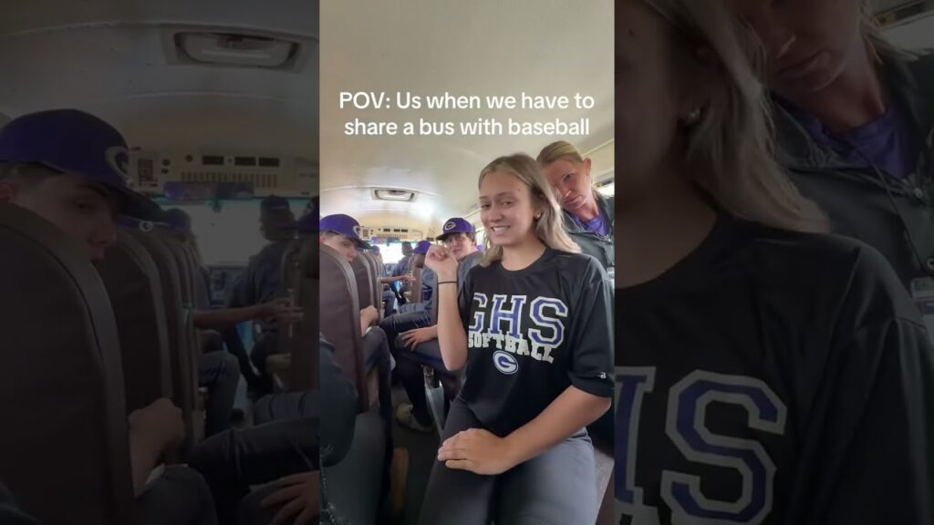 That awkward moment when teams share transportation 💀🚌 #softball #teambus #shorts