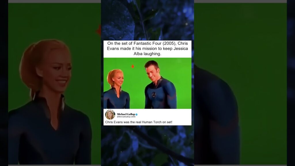 Chris Evans Keeps Jessica Alba Laughing on Fantastic Four Set