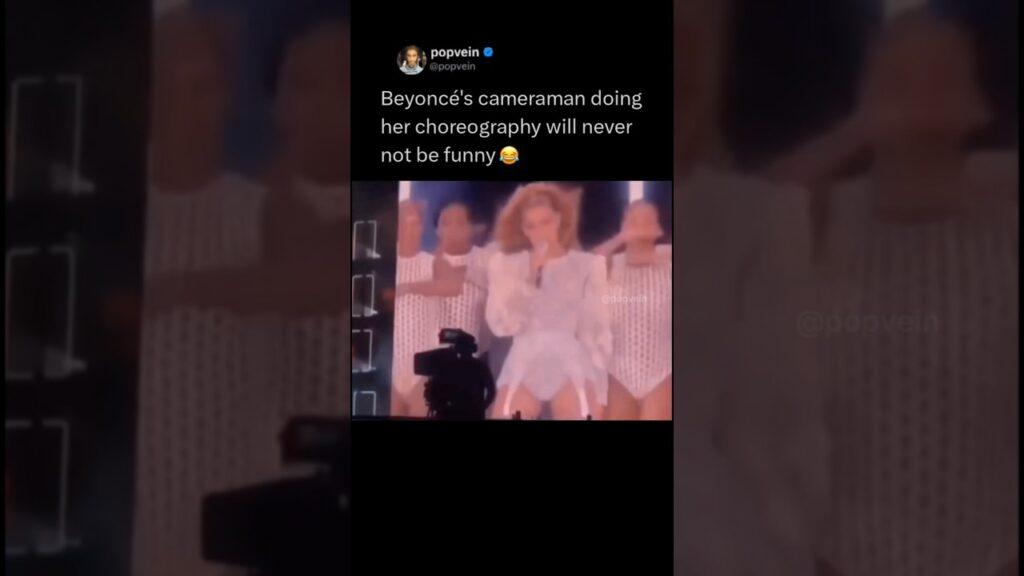 Beyoncé’s cameraman doing her choreography will never not be funny 😂 Beyoncé's cameraman doing her choreography will never not be funny 😂