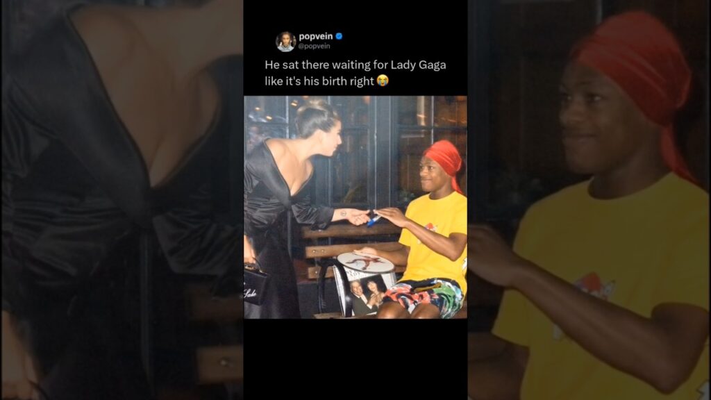 He sat there waiting for Lady Gaga like it’s his birth right π He sat there waiting for Lady Gaga like it's his birth right π