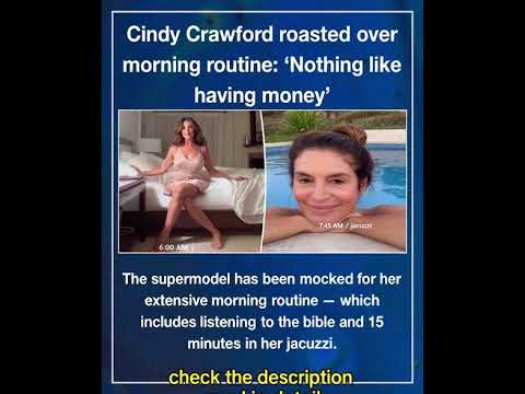 Cindy Crawford roasted over morning routine: ‘Nothing like having money’