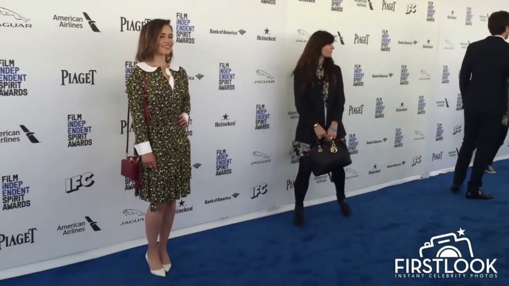 Emilia Clarke arrives at the 2016 Spirit Awards