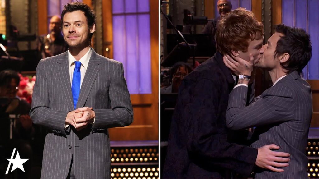Harry Styles KISSES Ben Marshall During ‘SNL’ Monologue After Addressing ‘Queerbaiting’ Claims