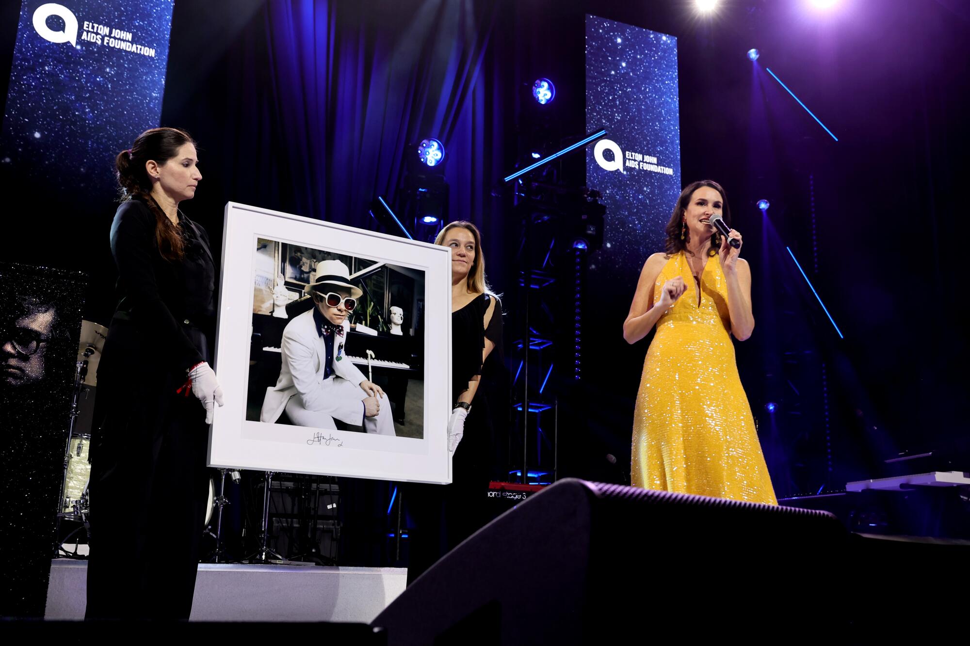 Lydia Fenet speaks onstage during the Elton John AIDS Foundation's 32nd Annual Academy Awards Viewing Party in 2024.