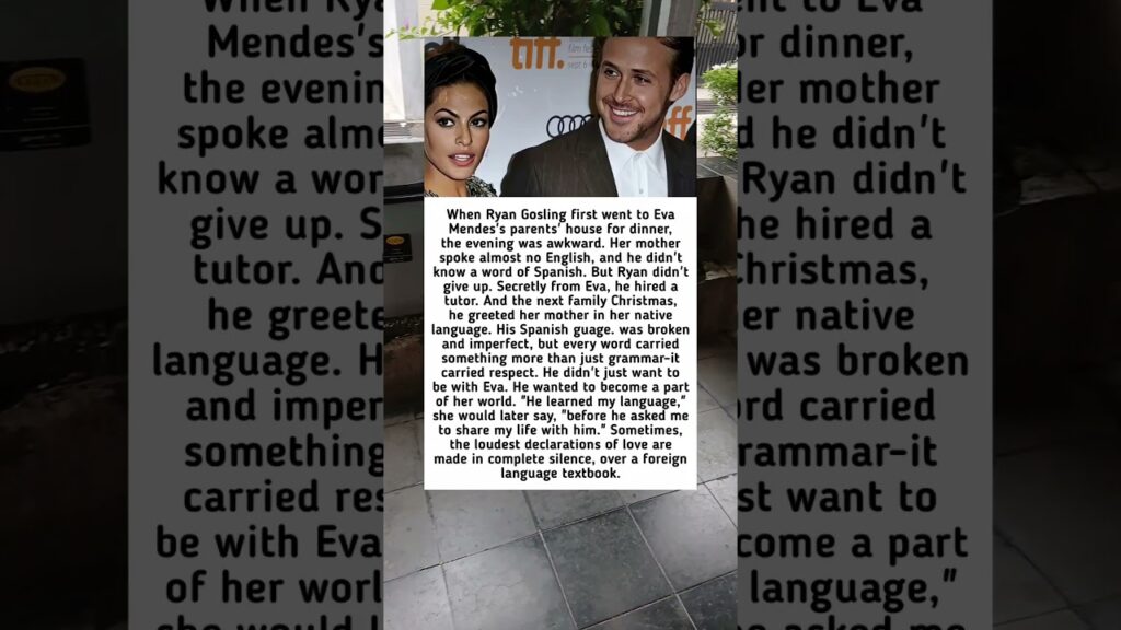Ryan Gosling Secretly Learned Spanish for Eva Mendes,What He Did at Family Dinner Said Everything..!