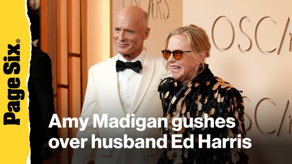 Amy Madigan gushes over husband Ed Harris in Oscars 2026 speech after 'Weapons' win