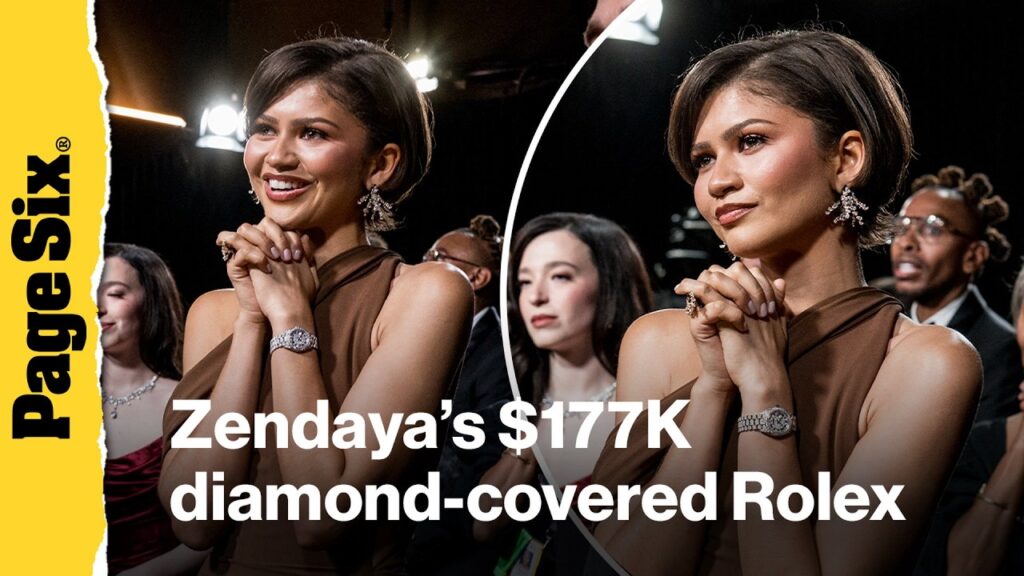 Zendaya’s Oscars 2026 look puts her $177K diamond-covered Rolex (& tiny ‘T’ tattoo) front and center