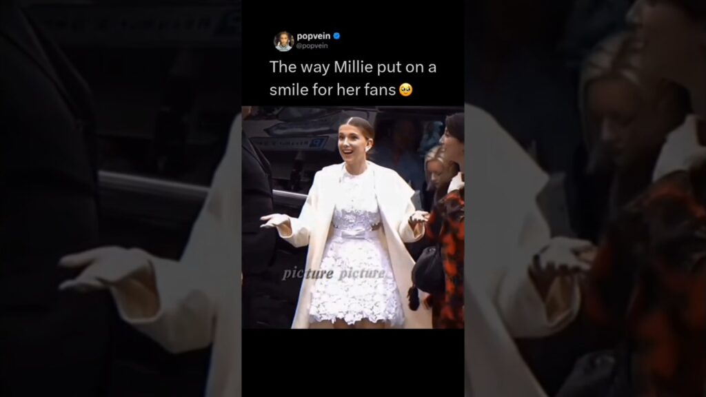 The way Millie Bobby Brown put on a smile for her fans 🥹