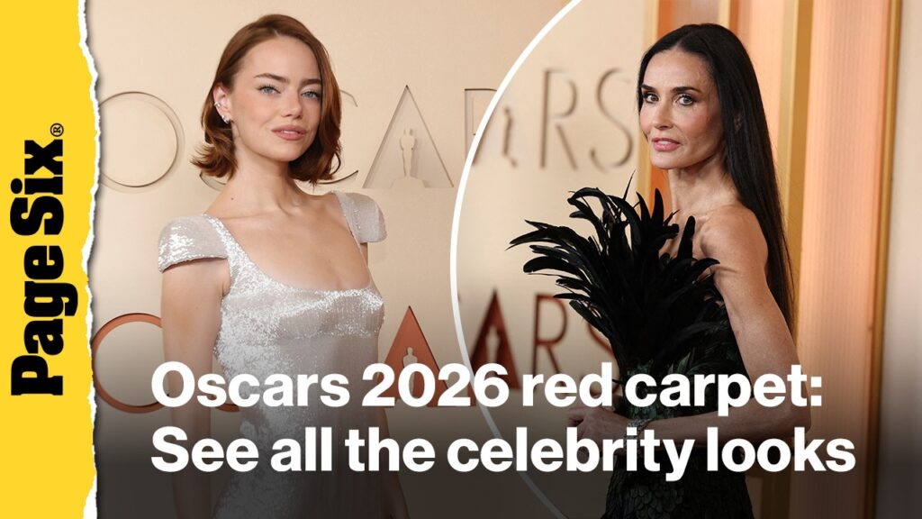 Oscars 2026 red carpet: Demi Moore, Emma Stone, Gwyneth Paltrow, Teyana Taylor and more