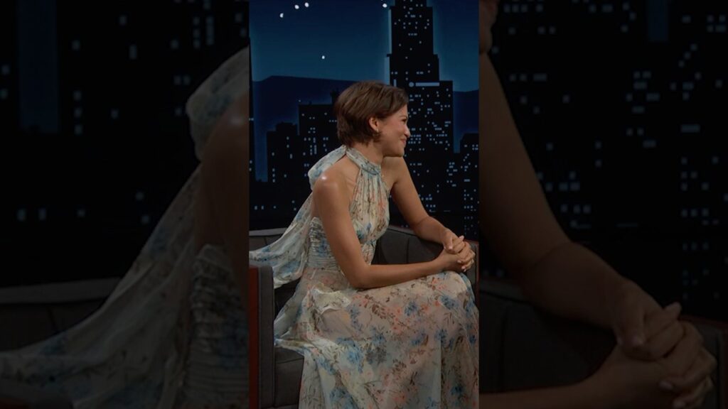 Zendaya on those Tom Holland A.I. wedding photos and she shares her exclusive wedding video! #Kimmel