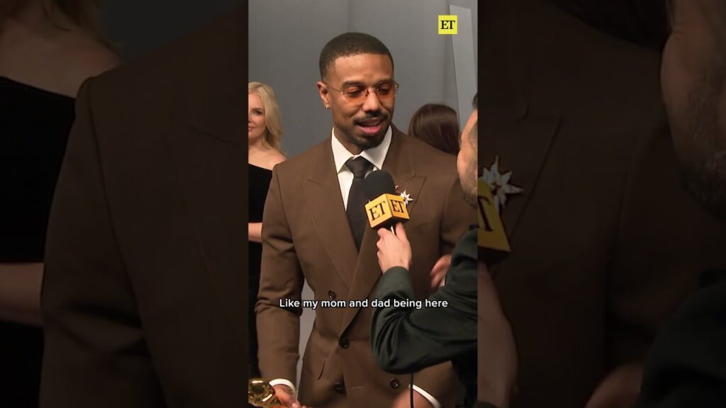 Little Michael B. Jordan would be proud after his Best Actor win at the #Oscars. 🥹