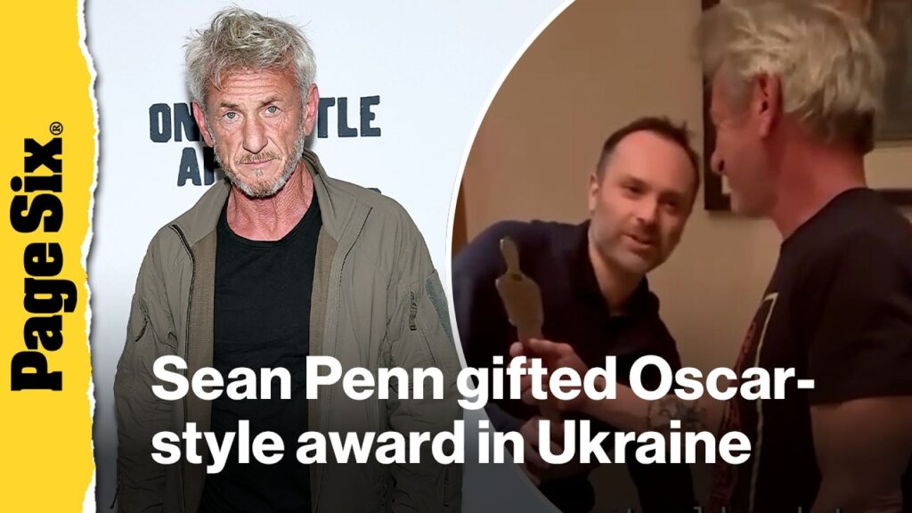 Sean Penn gifted with Oscar-style award in Ukraine after skipping the award show
