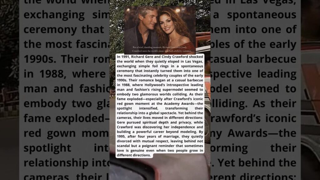 their romance shocked the world #richardgere #cindycrawford #shorts
