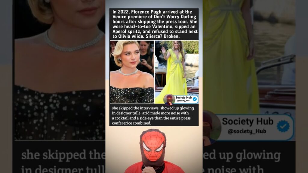 Florence Pugh Showed Up To The Premiere In Valentino And Refused To Stand Next To Olivia Wilde