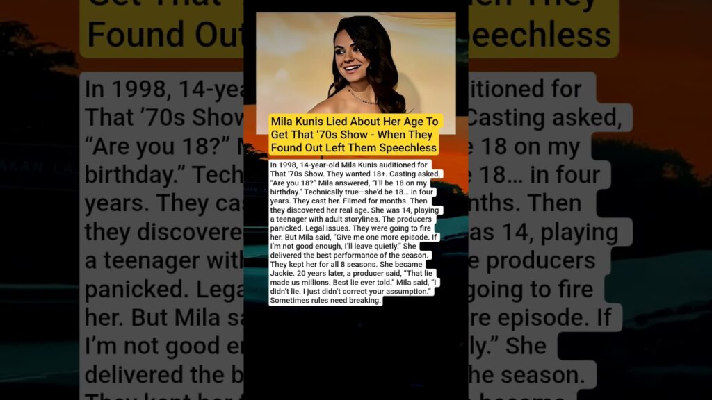 She Was Only 14—How Mila Kunis Fooled Hollywood and Became a Star on That '70s Show