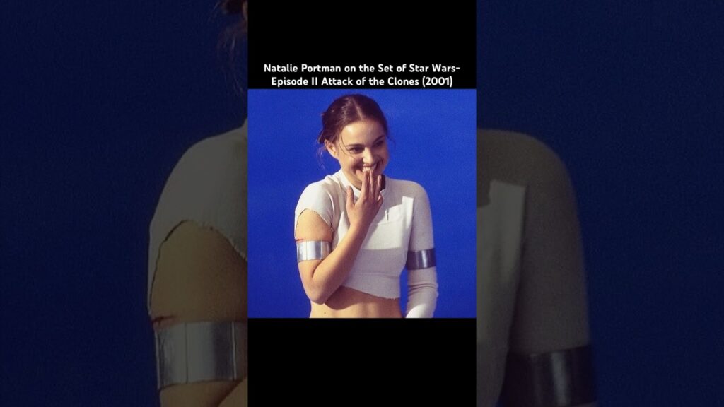 Natalie Portman on the Set of Star Wars- Episode II Attack of the Clones (2001) #starwars #bts